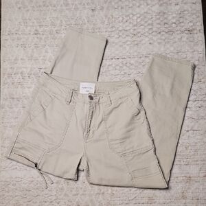 Habitual Tan Cargo Utility Pants Tapered Ankle